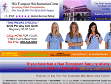 Tablet Screenshot of hairtransplanthairrestoration.com